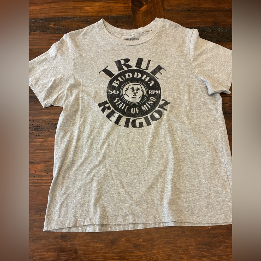 True Religion Short Sleeve Buddha Graphic Size XXL Luxury Festival Going Out